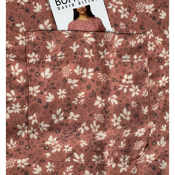 Buffalo David Bitton Womens Medium Floral Spring Summer Blouse Top Shirt - Picture 4 of 11